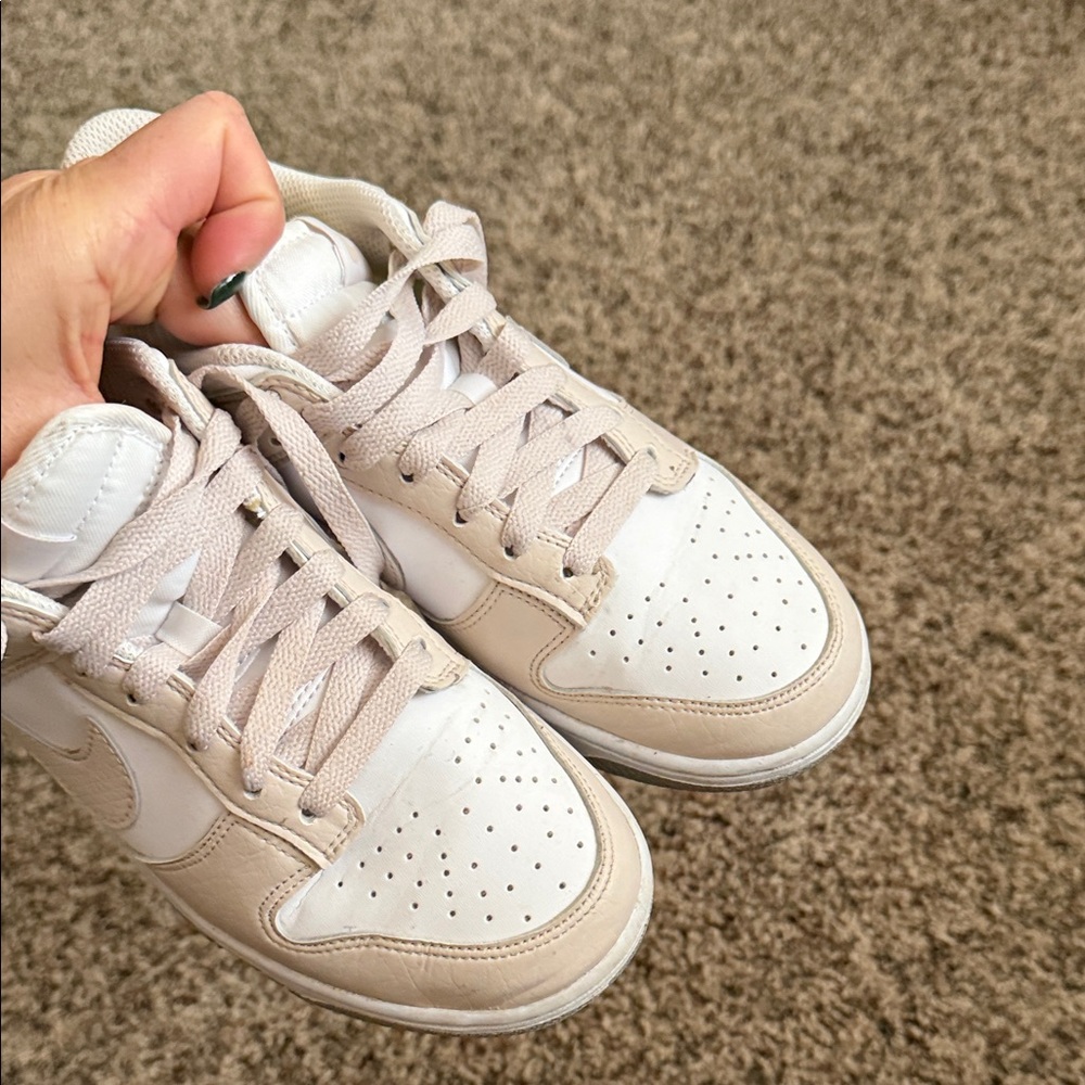 Nike Beige & White Low-Top Sneakers - Picture 10 of 10
